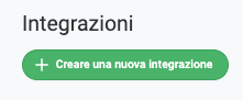 Integrazioni - Crea una nuova integrazione